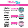 Custom Stanley Tumbler Name Tag - Choose Your Fonts & Colors! tag plate font options