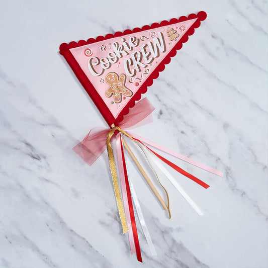 Christmas Party Decore "Cookie Crew" Custom Pennant