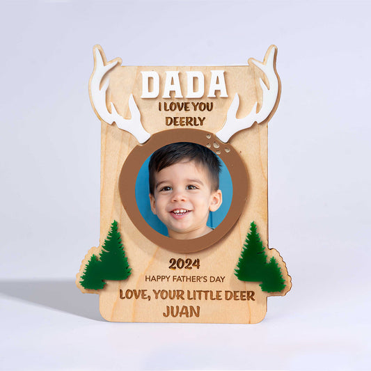 Deer wooden photo frame
