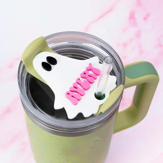 Stanley Tumbler Accessories Halloween - Ghost Tumbler Custom Name Tag