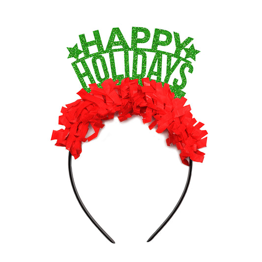"Happy Holidays" Party Crown Headband - Customize Your Own!