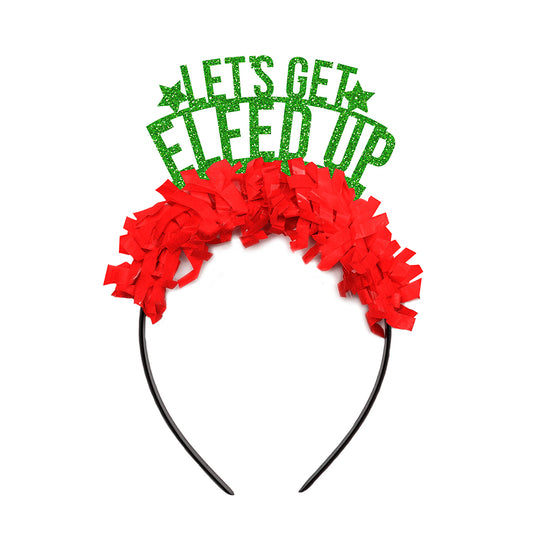 Let's Get Elfed Up Christmas Party Headband Crown