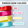 Different colors of ribbons for bows.