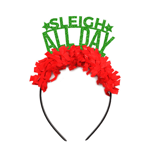 Christmas Headband Crown "Sleigh All Day" - Customize Yours!