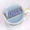 Stanley name plate in silver and lilac - Custom Stanley Tumbler Name Tag - Choose Your Fonts & Colors!