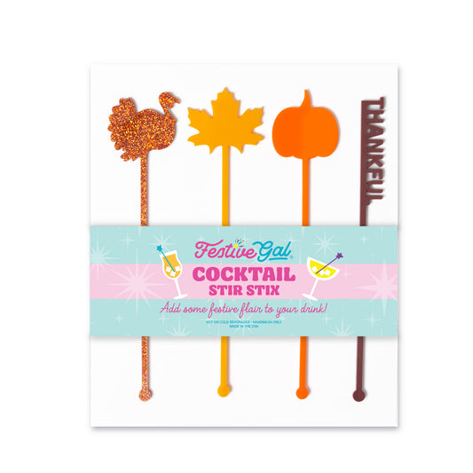Thanksgiving Cocktail Stir Stix