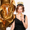 21st Birthday "Finally Legal" birthday girl headband, pictured in gold and black