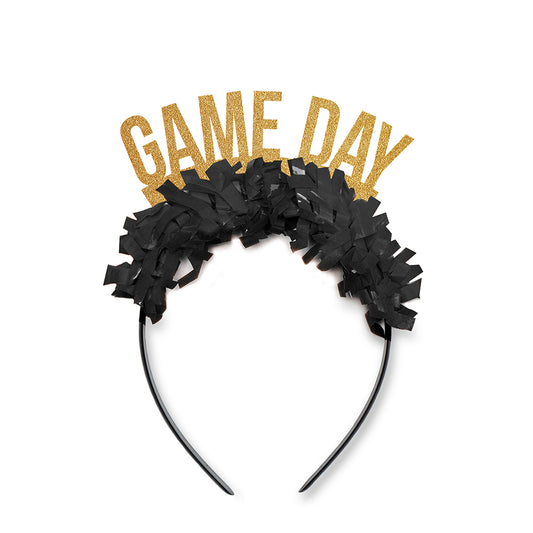 Football Party Fan Accessory - Vanderbilt "Game Day" Party Headband - Festive Gal. Gold and Black Game Day party headband