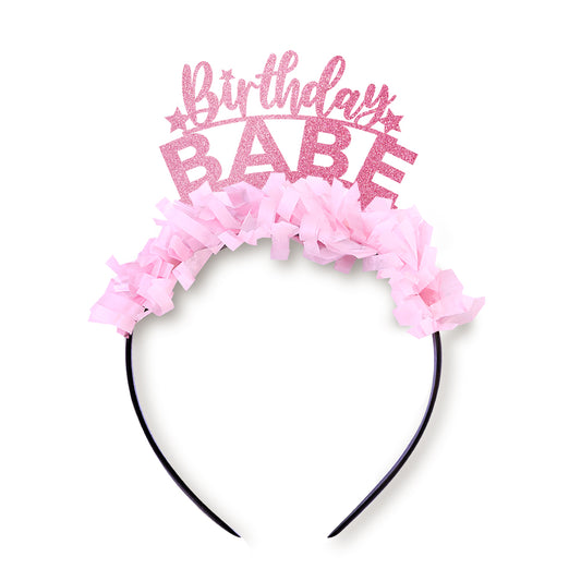 Birthday Party Crown, Birthday Babe Headband, in pink. Birthday party ideas