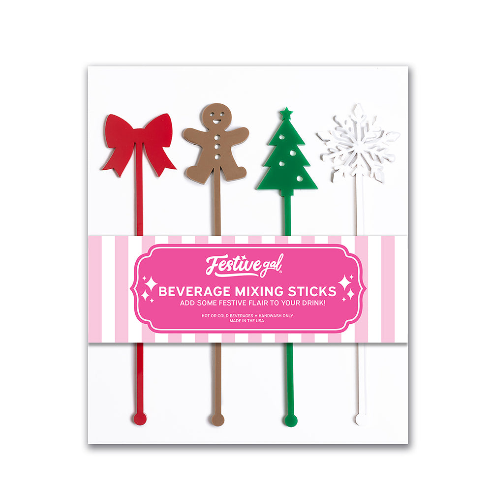 Christmas Drink Stirrers - Christmas Cocktail Stirrers