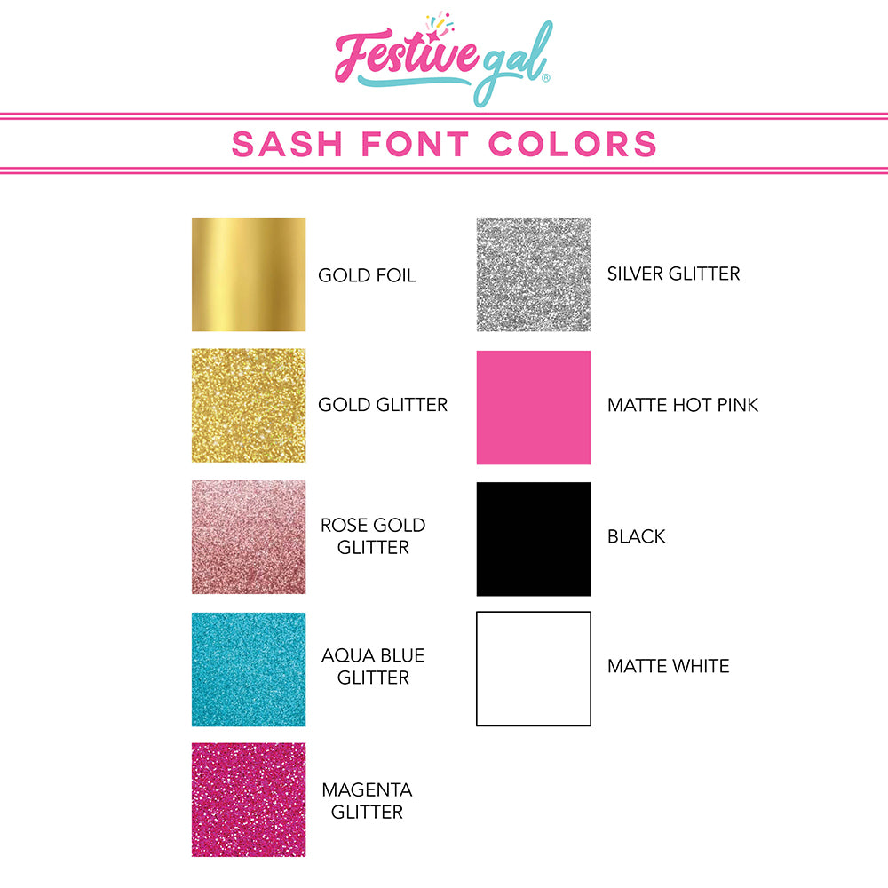Custom Satin Bachelorette Sash - Custom Color Selection