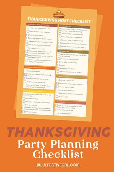 Thanksgiving Party Checklist