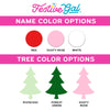 Christmas Tree Stanley Name Plate acrylic color options