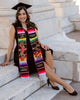 Mexican Graduation Stole with Blue Butterflies and Roses
