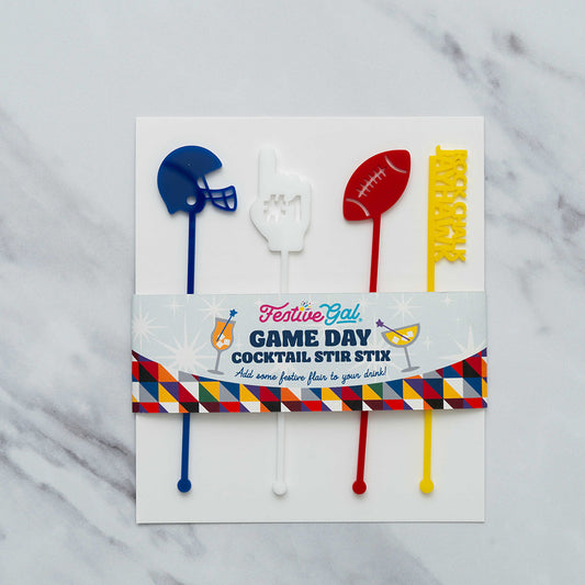 Kansas Jayhawk Game Day Cocktail Stir Stix