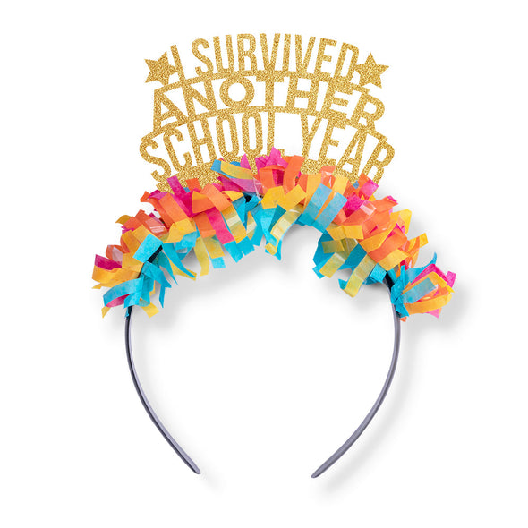 End of School Year teacher headband saying I survived another school year