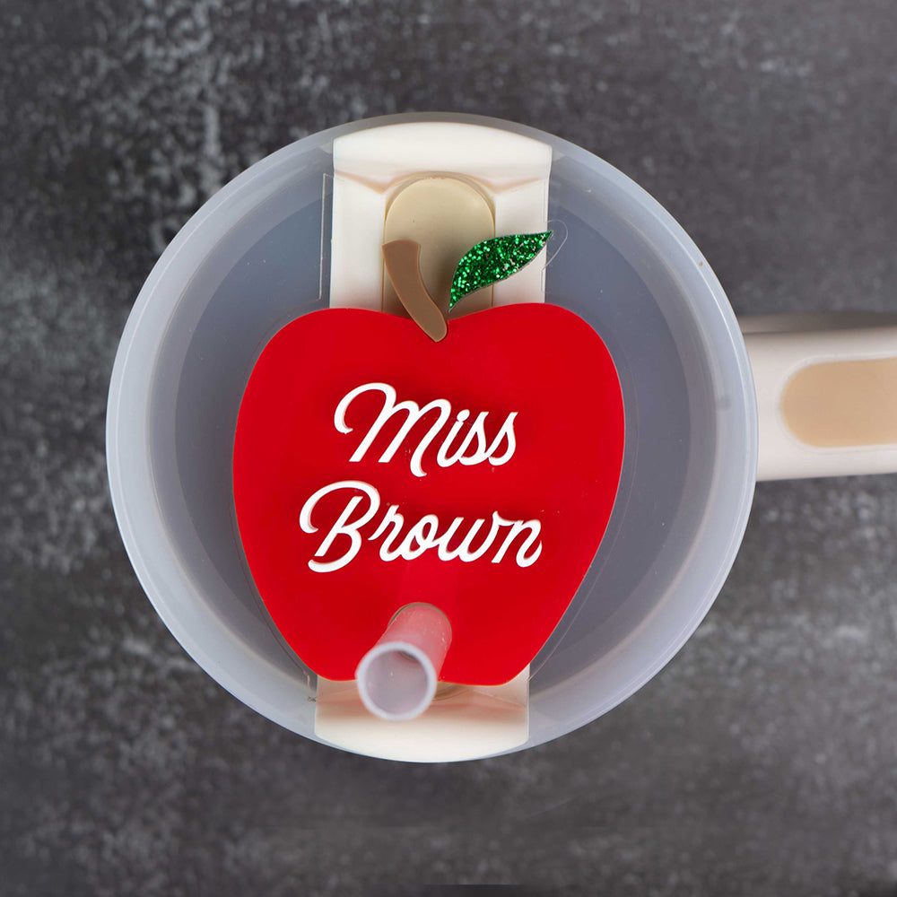Teacher Apple Stanley Name Tag