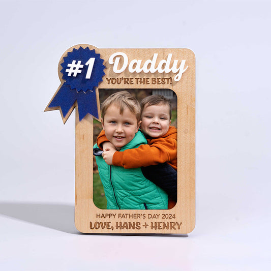 Award Ribbon wooden photo frame