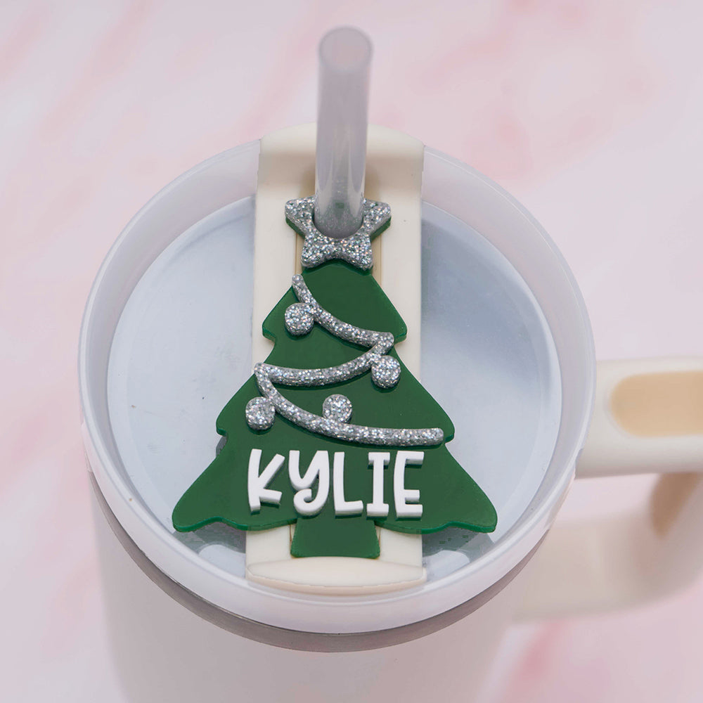 Stanley Cup Accessories: Christmas Stanley Tumbler Custom Name Tag –  Festive Gal