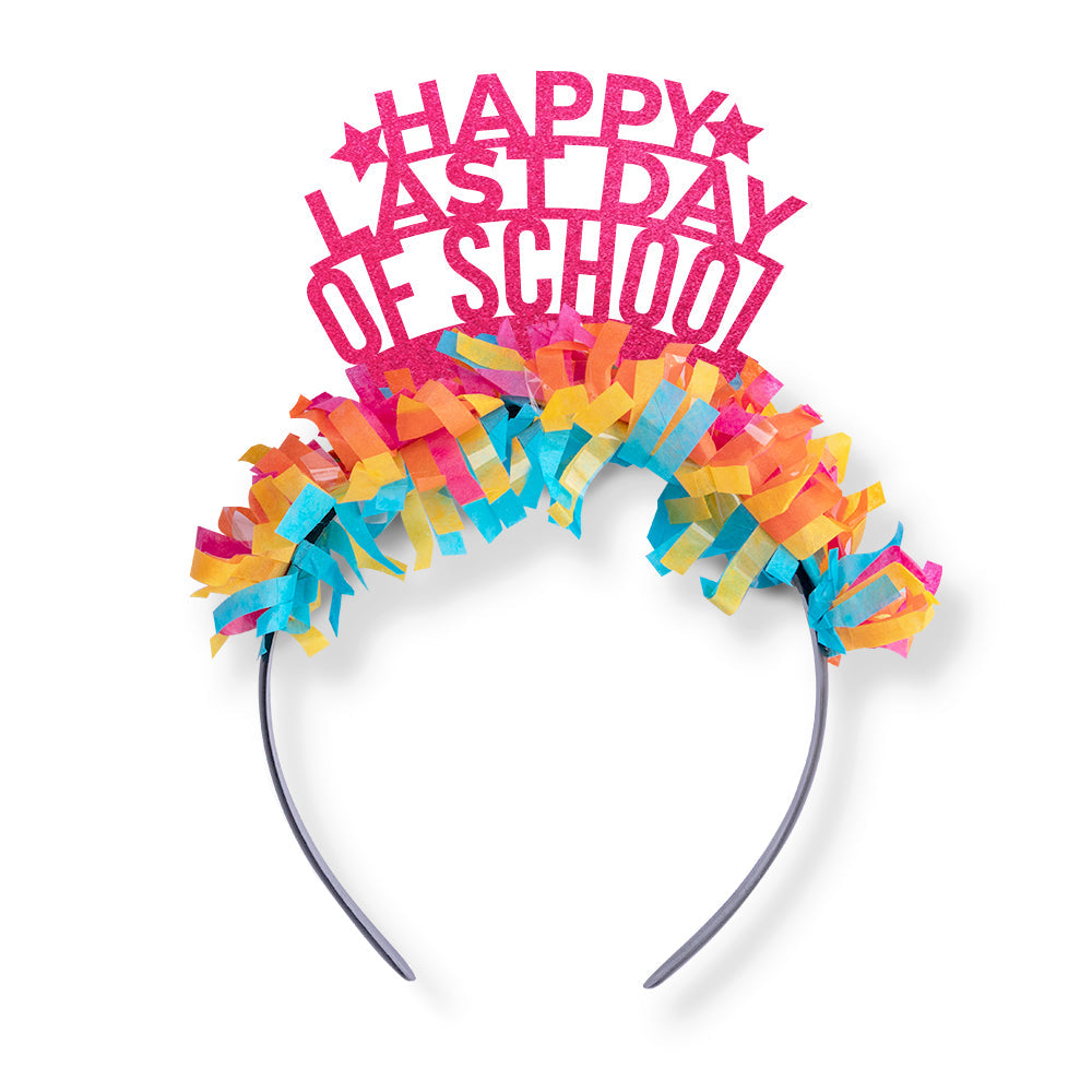 teacher headband that says happy last day of school