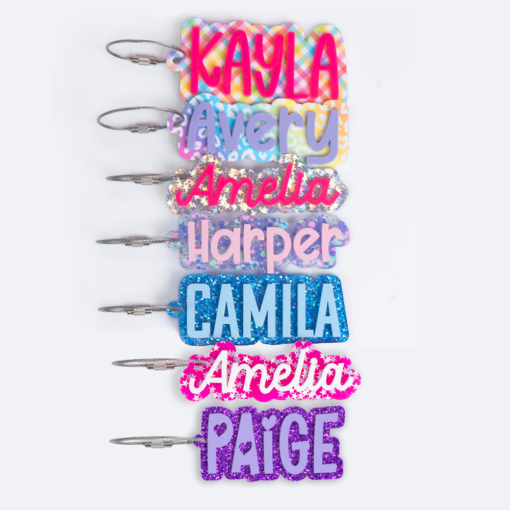 Girl Acrylic Name Keychains