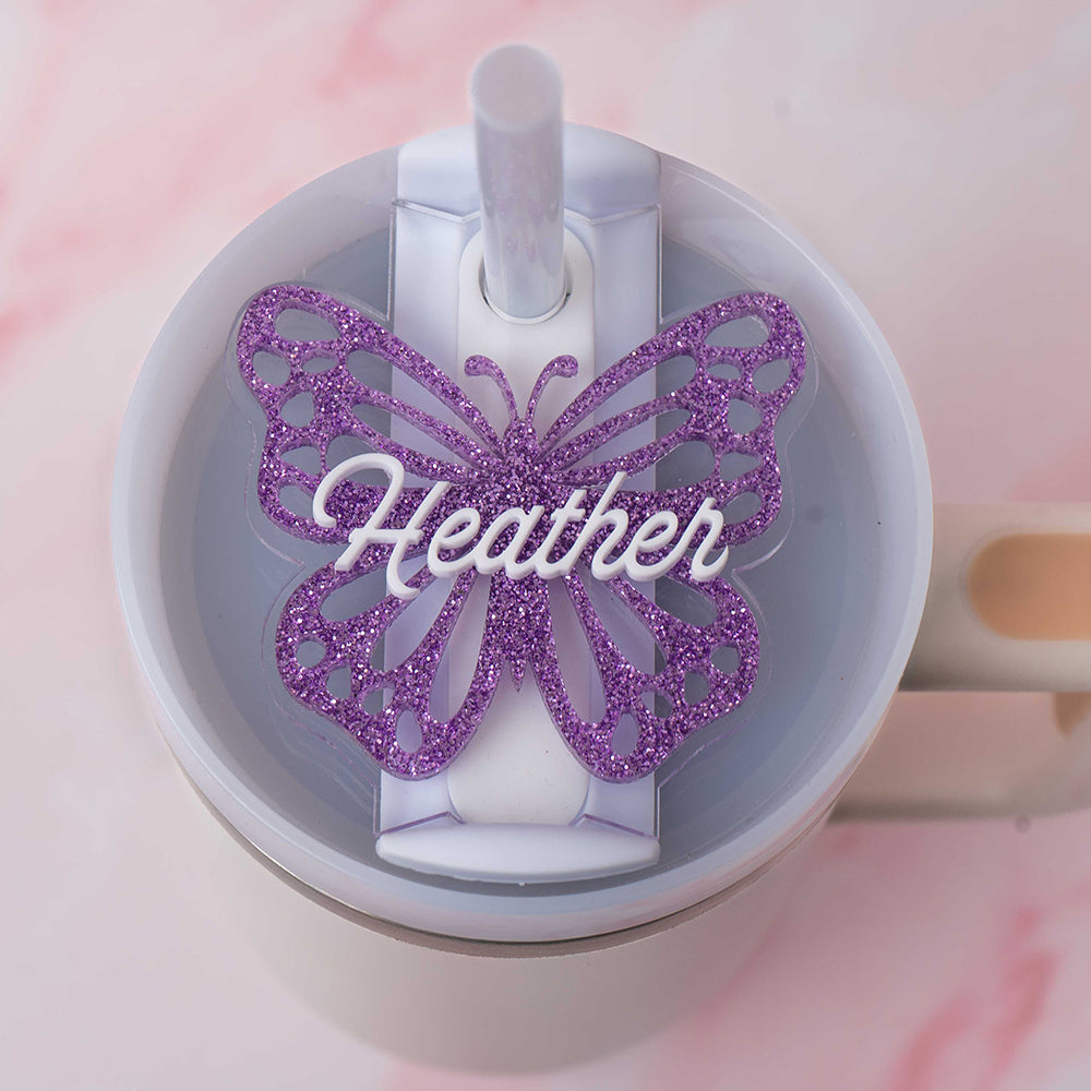 Purple Glitter Butterfly color