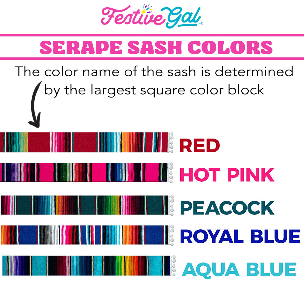 All serape sash color options