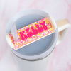 Stanley name plate in neon daisy and hot pink
