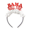 Alabama Red and White Game Day Party Headband that says Bama Roll Tide