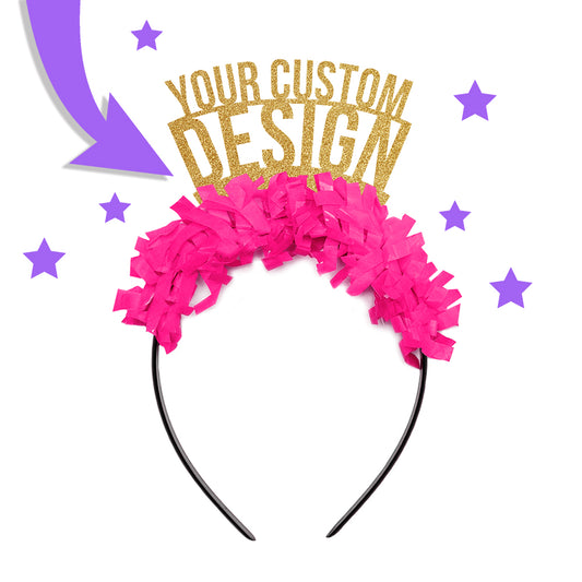 Fully custom party crown headband