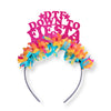 Cinco De Mayo Fiesta themed party crown headband that says DTF Down To Fiesta
