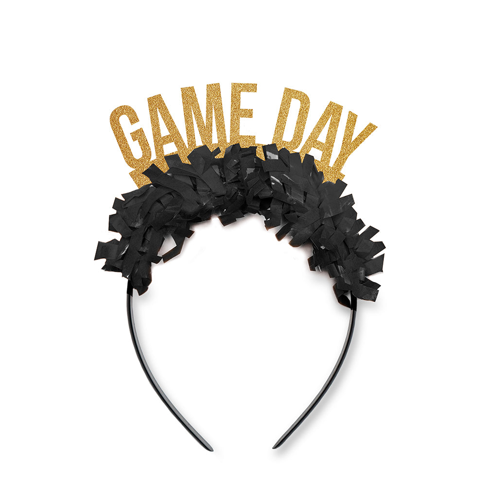 Gold and Black Game Day party headband