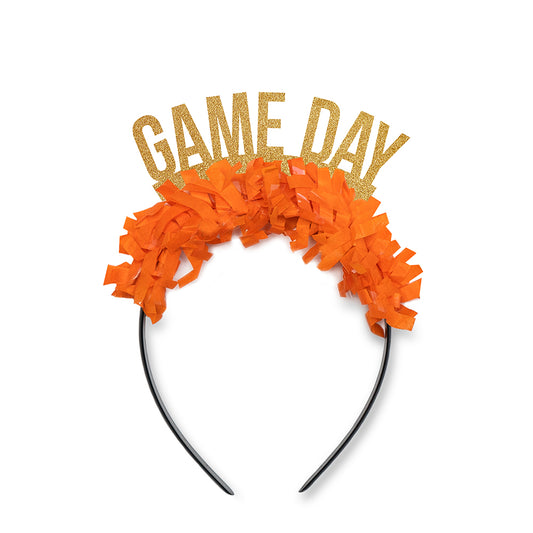 Austin Texas Game Day party headband in gold and orange