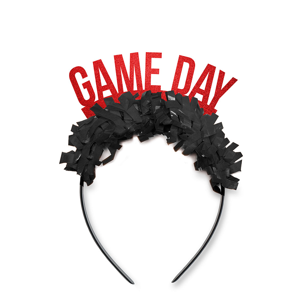 Red and Black Georgia Game Day Party crown headband. Georgia Bulldogs Fan Gear - Game Day Party Headband