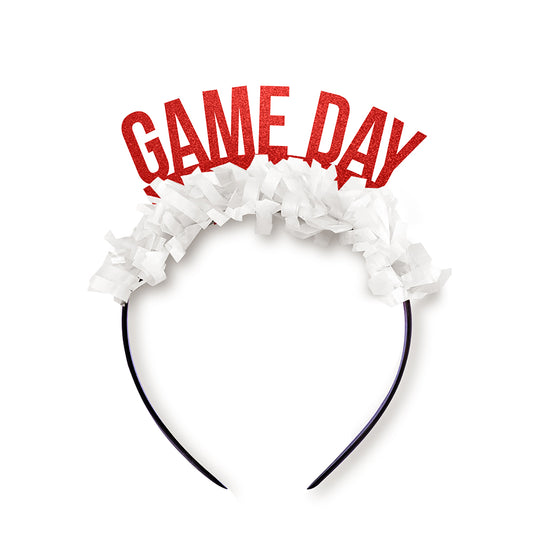 Oklahoma Game Day party headband in red and white