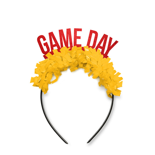 Iowa Cyclones Game Day Party headband in red and yellow