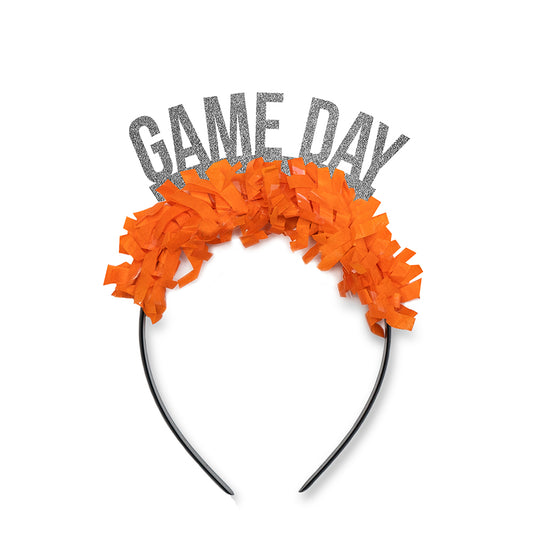 Tennessee Game Day Party Crown in Silver and Orange. Tennessee Football Party "Game Day" Party Headband 
