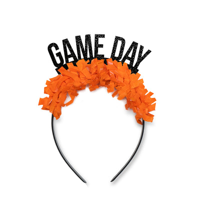 Oklahoma game day party headband in black and orange