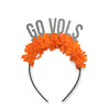 Tennessee Silver and Orange Game Day Party Headband that says Go Vols