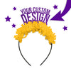 purple and yellow custom game day party headband crown