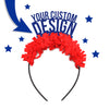 royal and red custom game day party headband crown