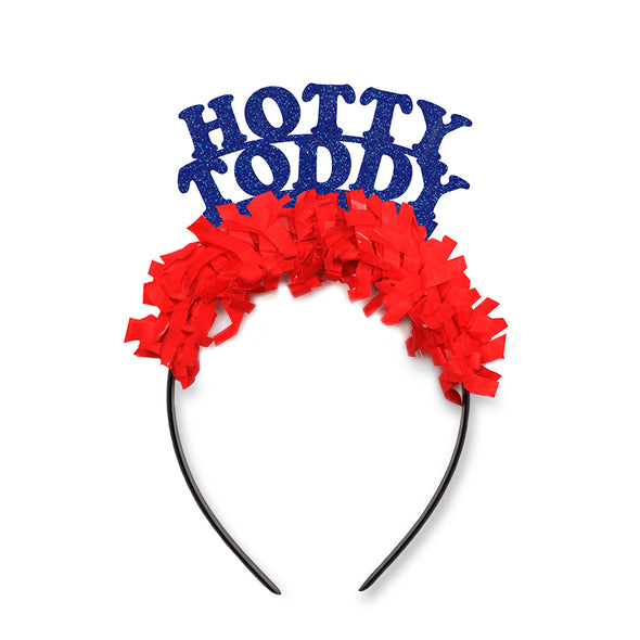 Royal and Red Mississippi Ol Miss Game Day party headband that says Hotty Toddy