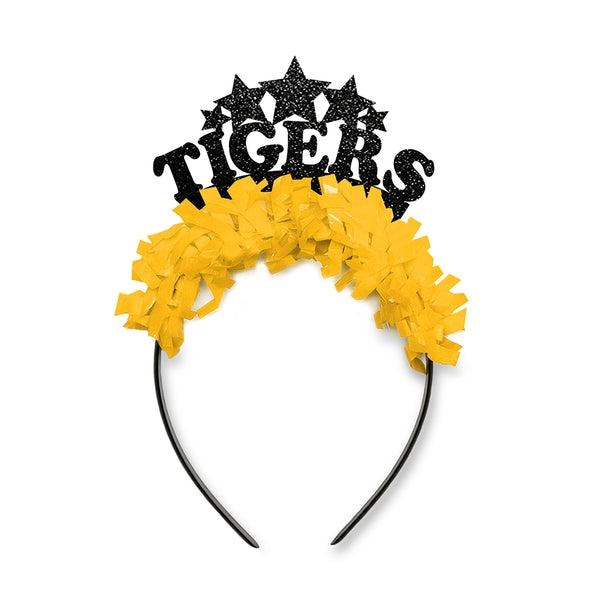 Black and Yellow Tigers Game Day Party Headband