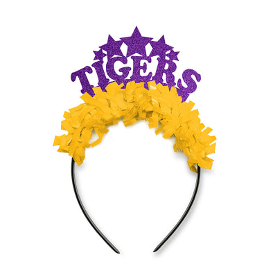 Purple and Yellow Louisiana Tigers Party Crown Headband