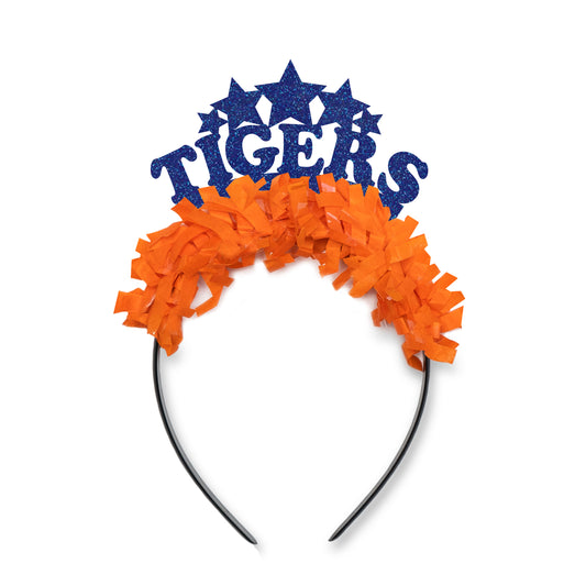 Auburn Tigers Royal and Orange party crown Game Day Headband
