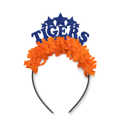 Auburn Tigers Royal and Orange party crown Game Day Headband