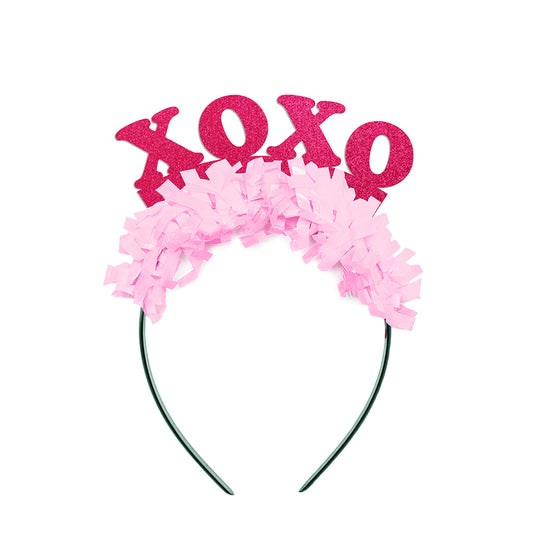 Valentines Day Party Favor "XOXO" Valentine Party Crown Headband. Valentines Galentines Day party headband that says XOXO