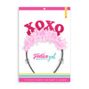 Valentines Galentines Day party headband that says XOXO