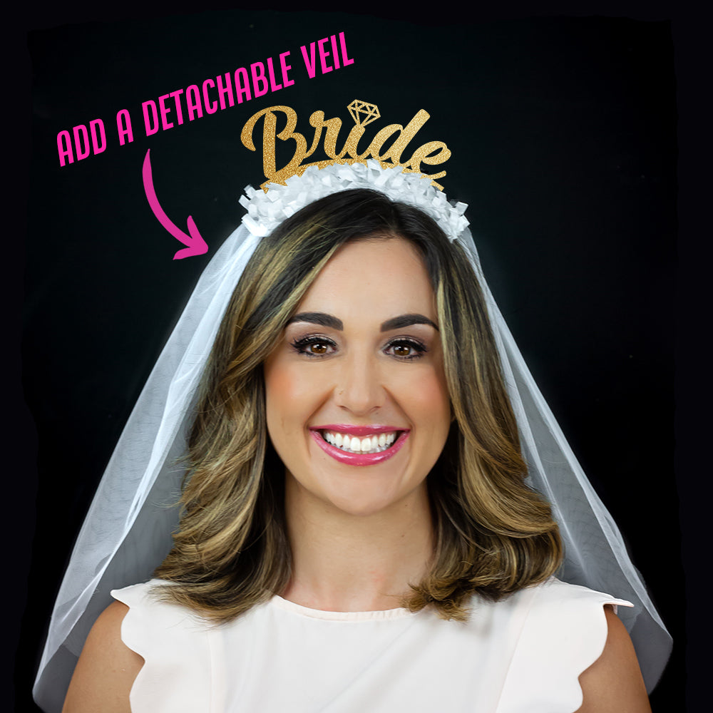 Bachelorette Party Headband Crown The Original "Bride" Crown
