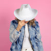 Plain White Cowgirl Hat - Bridal Party Cowboy Hat - Custom Options!